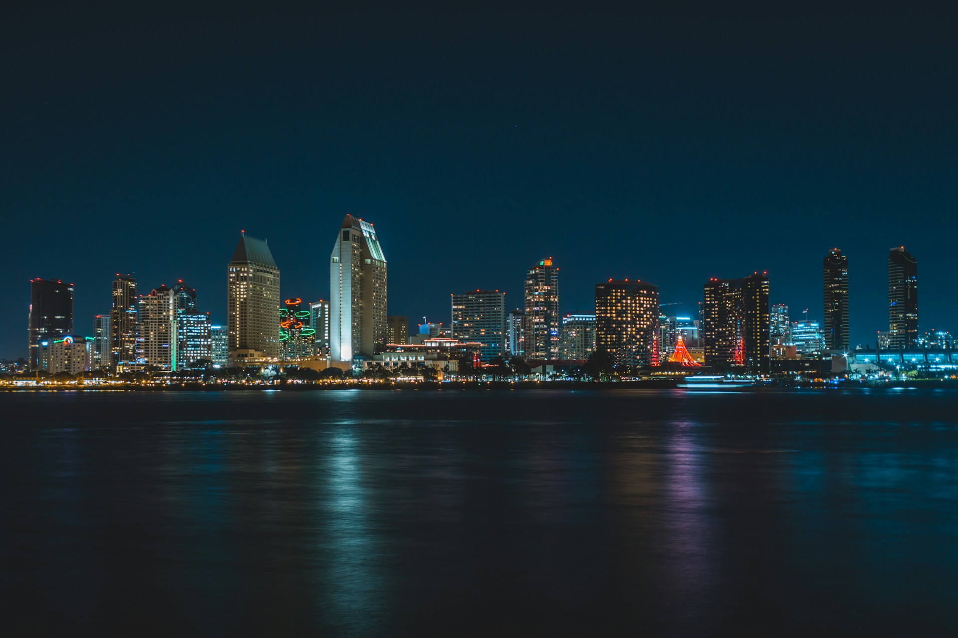 San Diego skyline at night